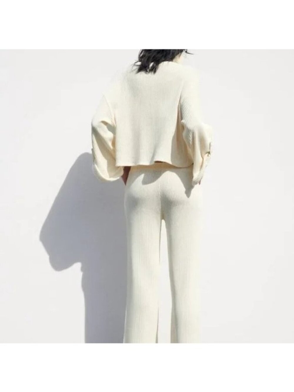 Zara Ivory Ribbed Knit Set - Picture 2 of 16